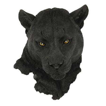 Polyester Puma Kafası Duvar Dekoru Siyah Renk